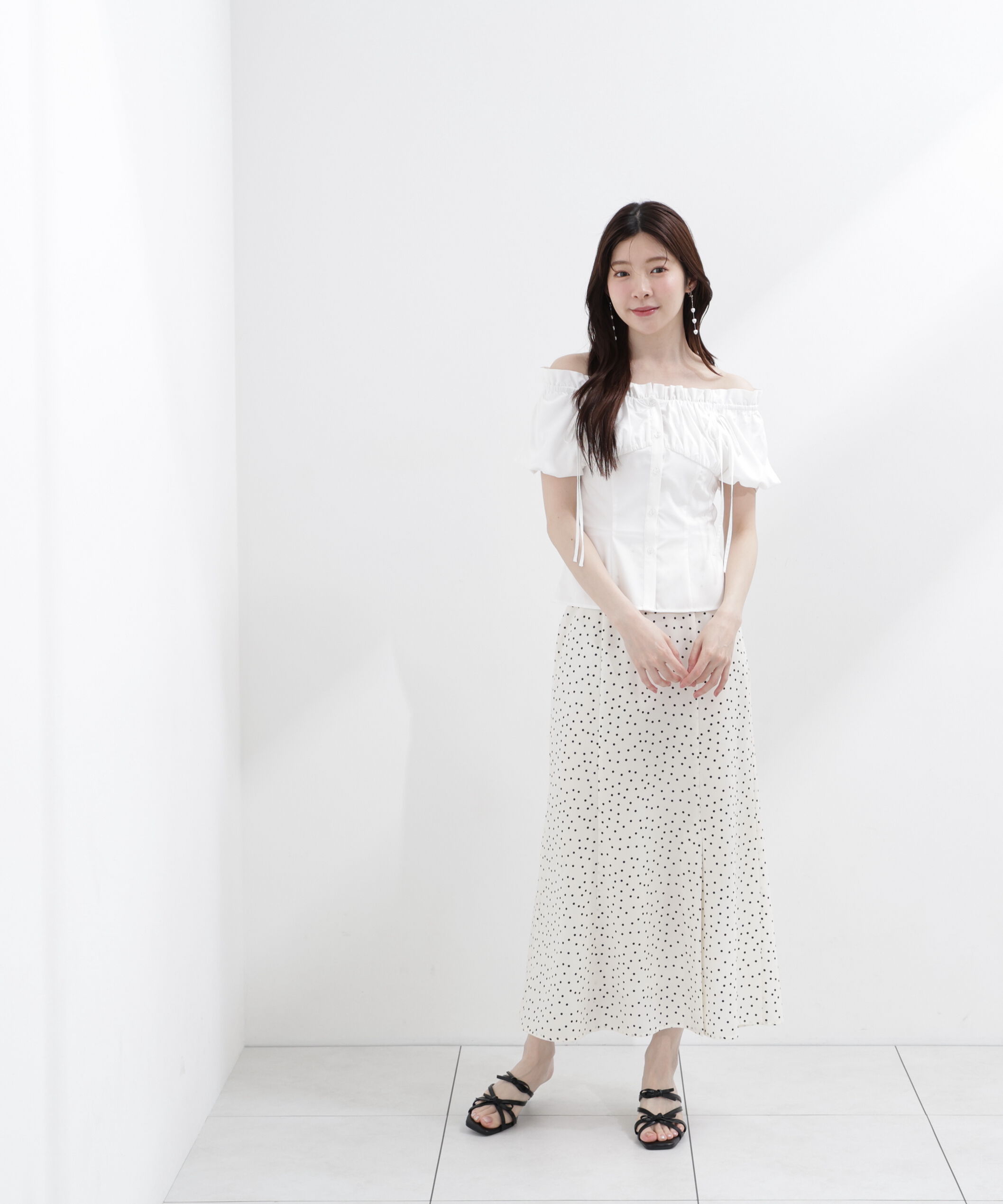 PROPORTION BODY DRESSING「コラボオフショルリボンブラウス」|シャツ・ブラウス|