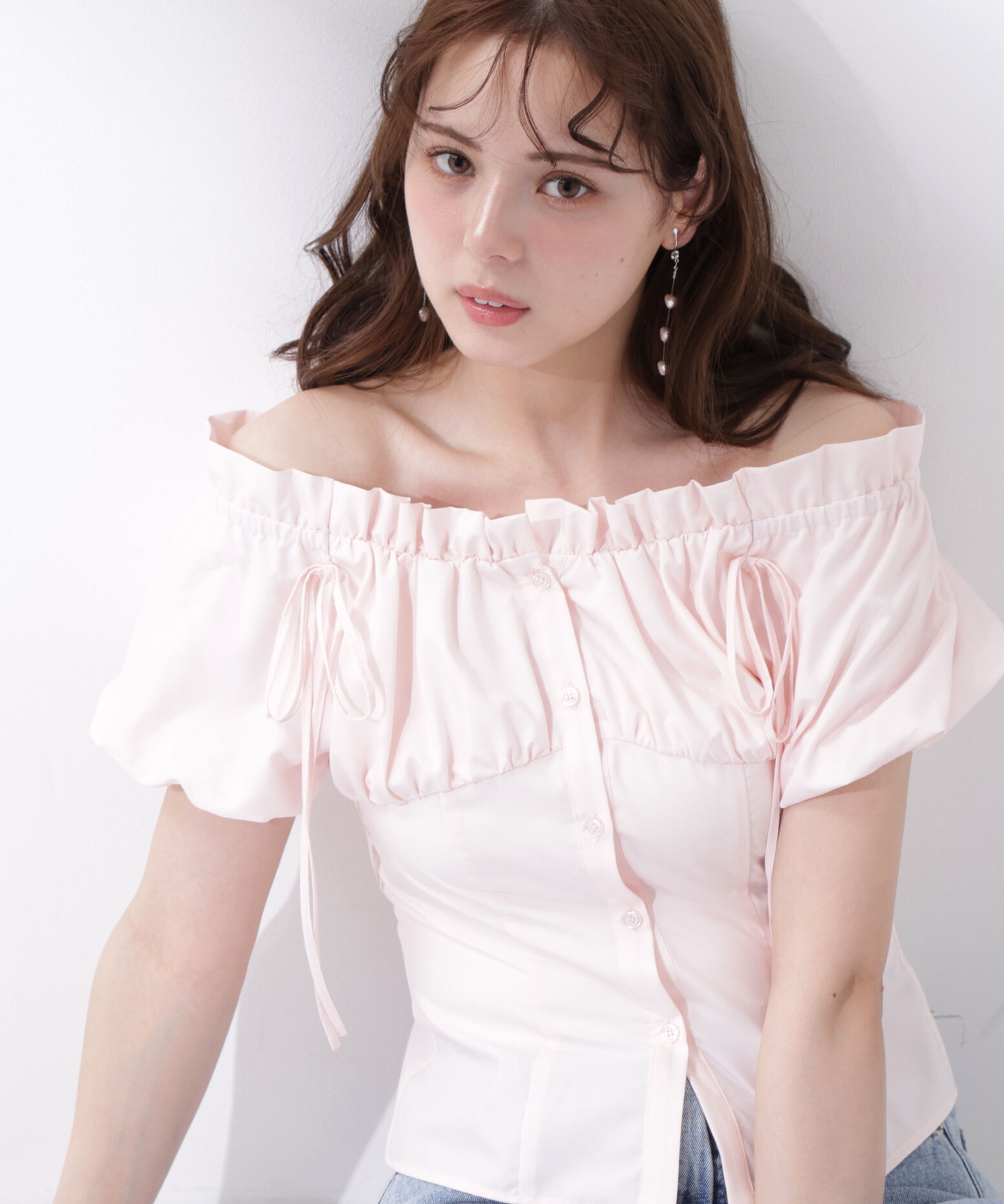 PROPORTION BODY DRESSING「コラボオフショルリボンブラウス」|シャツ・ブラウス|