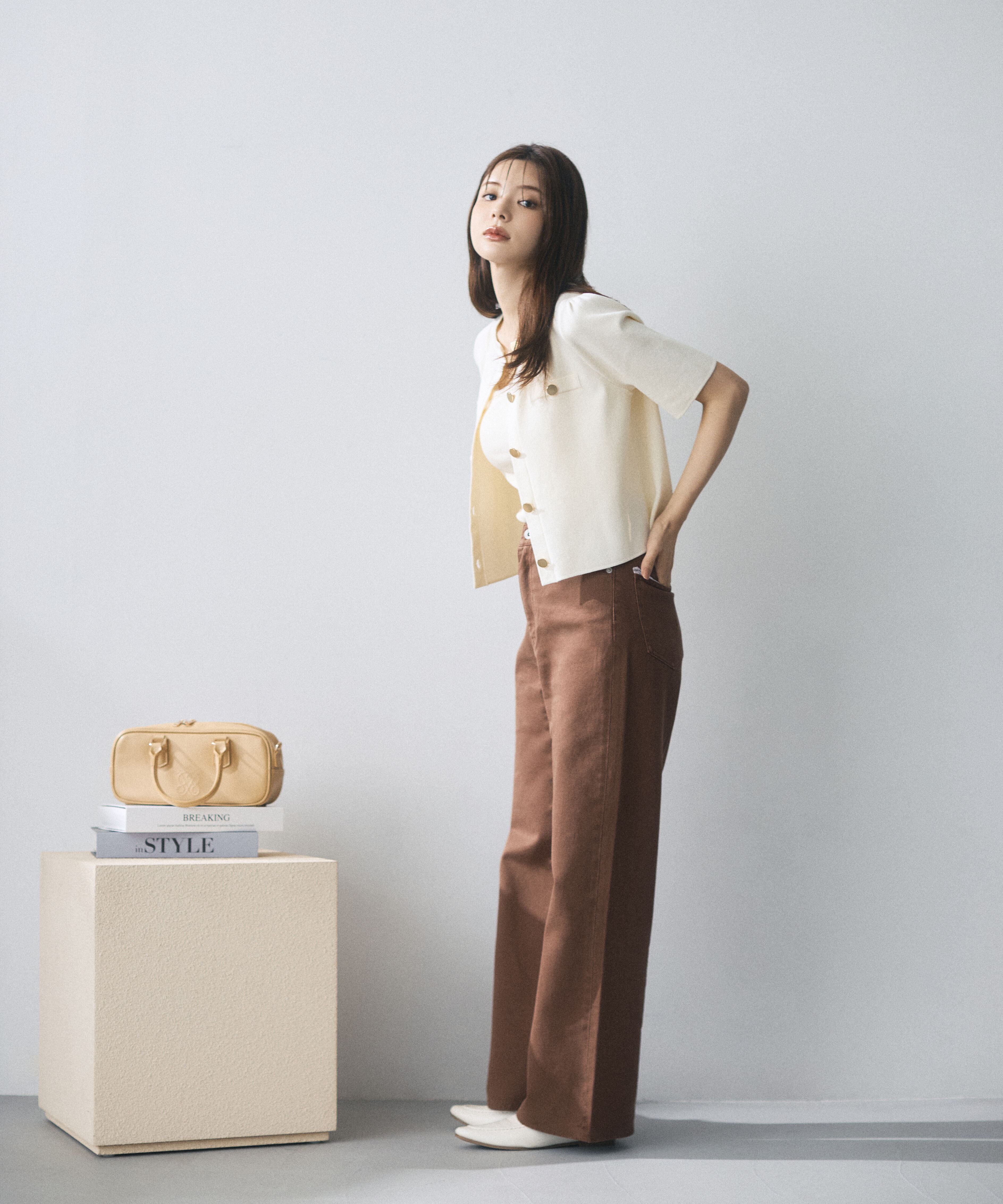 PROPORTION BODY DRESSING「＜a/mie＞レースハイウエストワイドデニムパンツ」|その他|