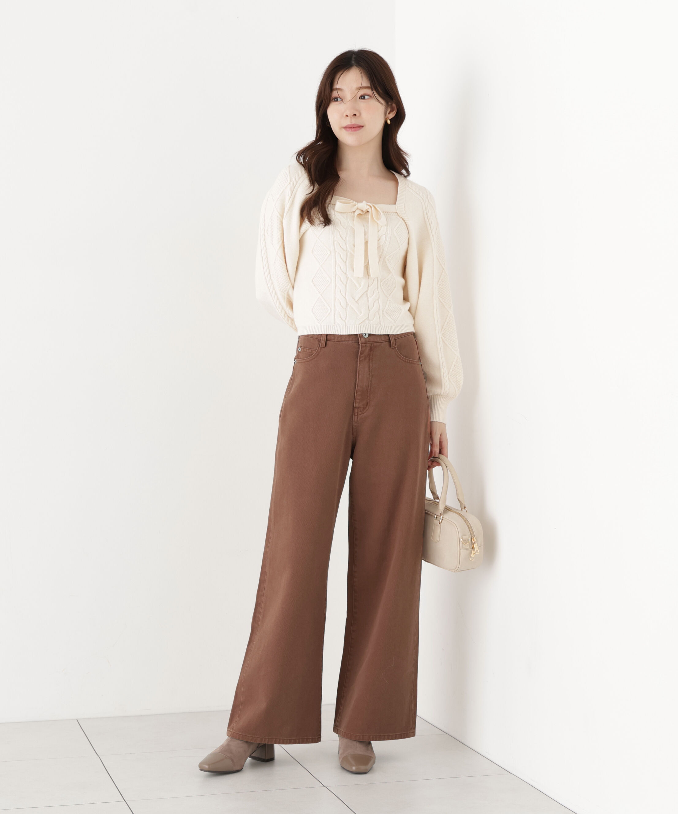 PROPORTION BODY DRESSING「＜a/mie＞レースハイウエストワイドデニムパンツ」|その他|