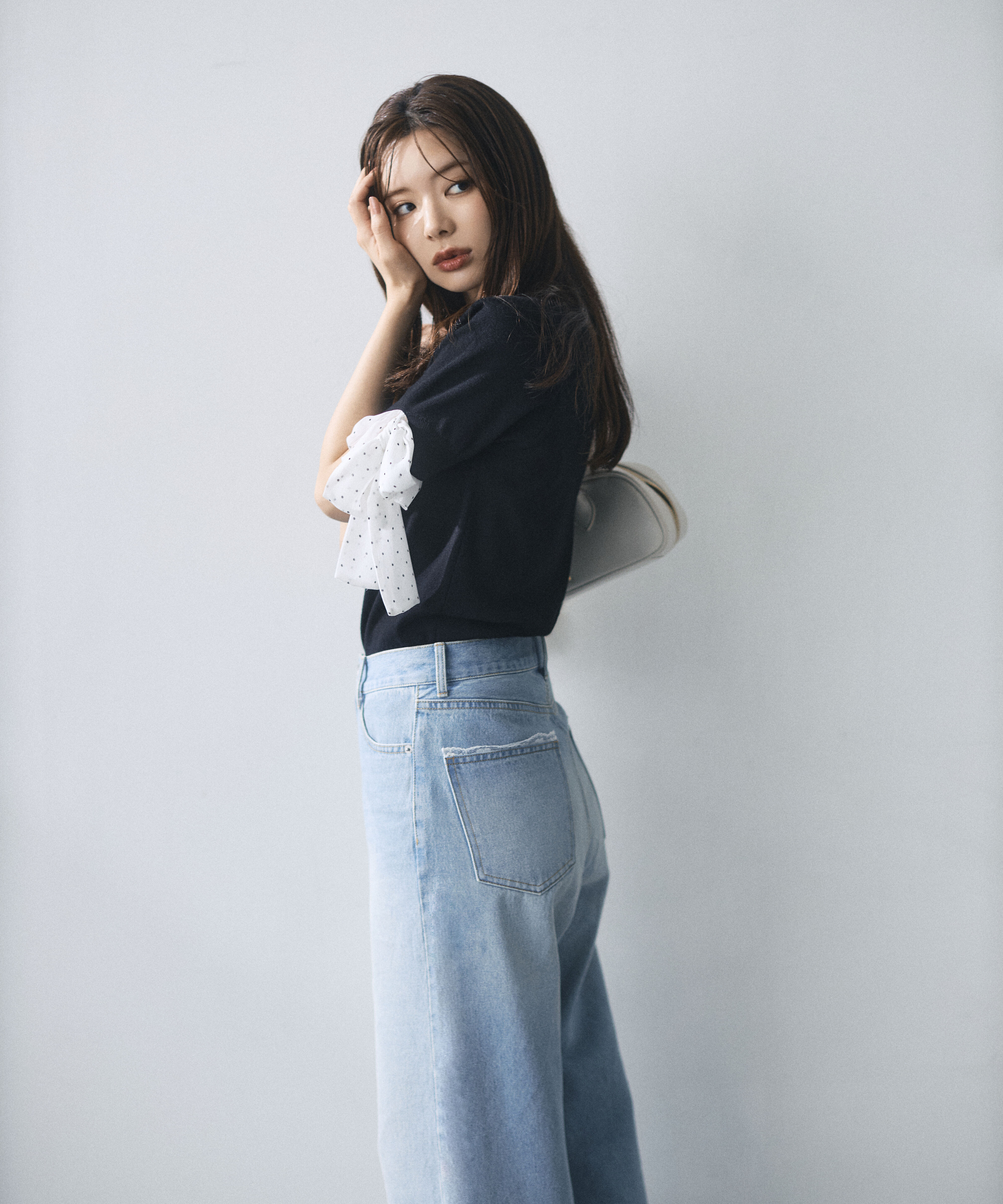 PROPORTION BODY DRESSING「＜a/mie＞レースハイウエストワイドデニムパンツ」|その他|