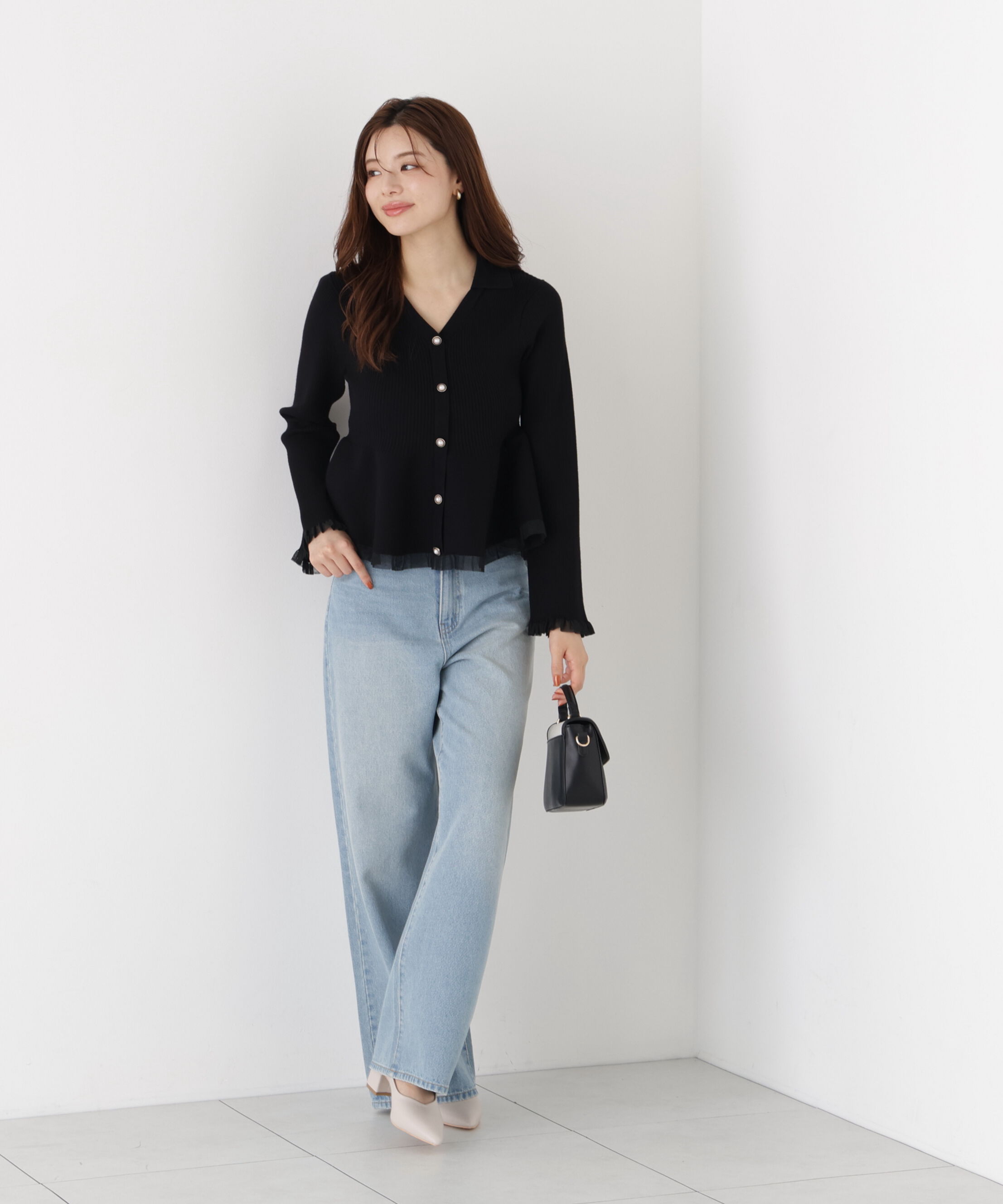 PROPORTION BODY DRESSING「＜a/mie＞レースハイウエストワイドデニムパンツ」|その他|