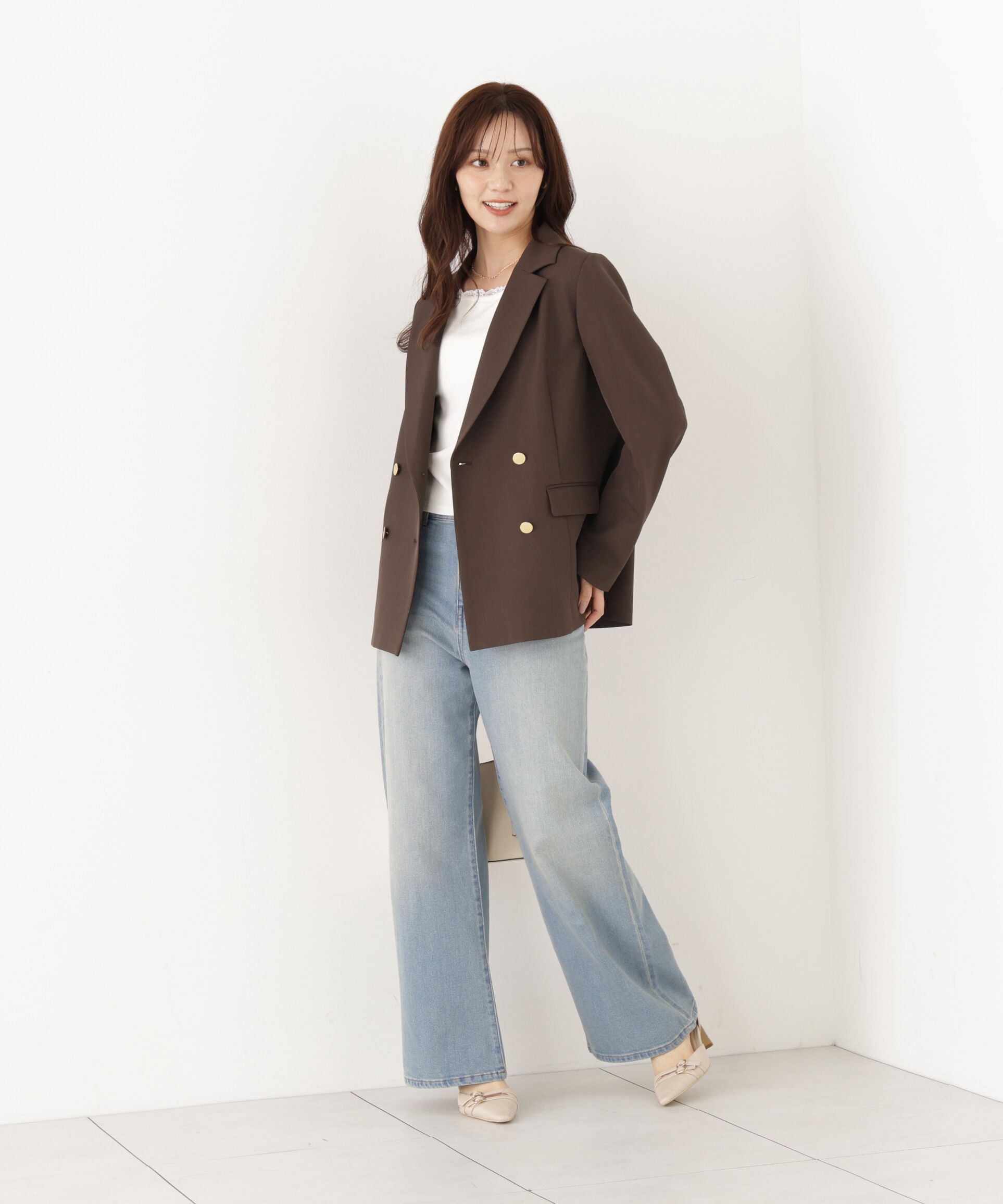 PROPORTION BODY DRESSING「＜a/mie＞レースハイウエストワイドデニムパンツ」|その他|