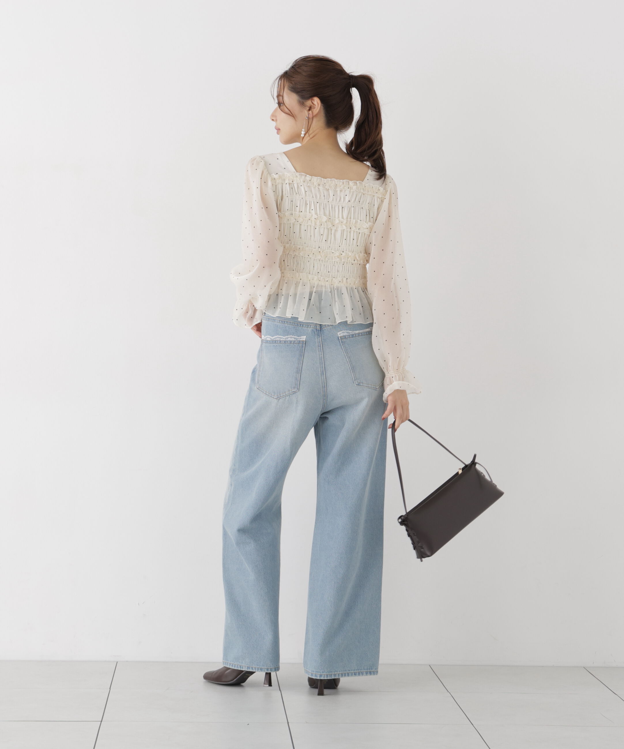 PROPORTION BODY DRESSING「＜a/mie＞レースハイウエストワイドデニムパンツ」|その他|