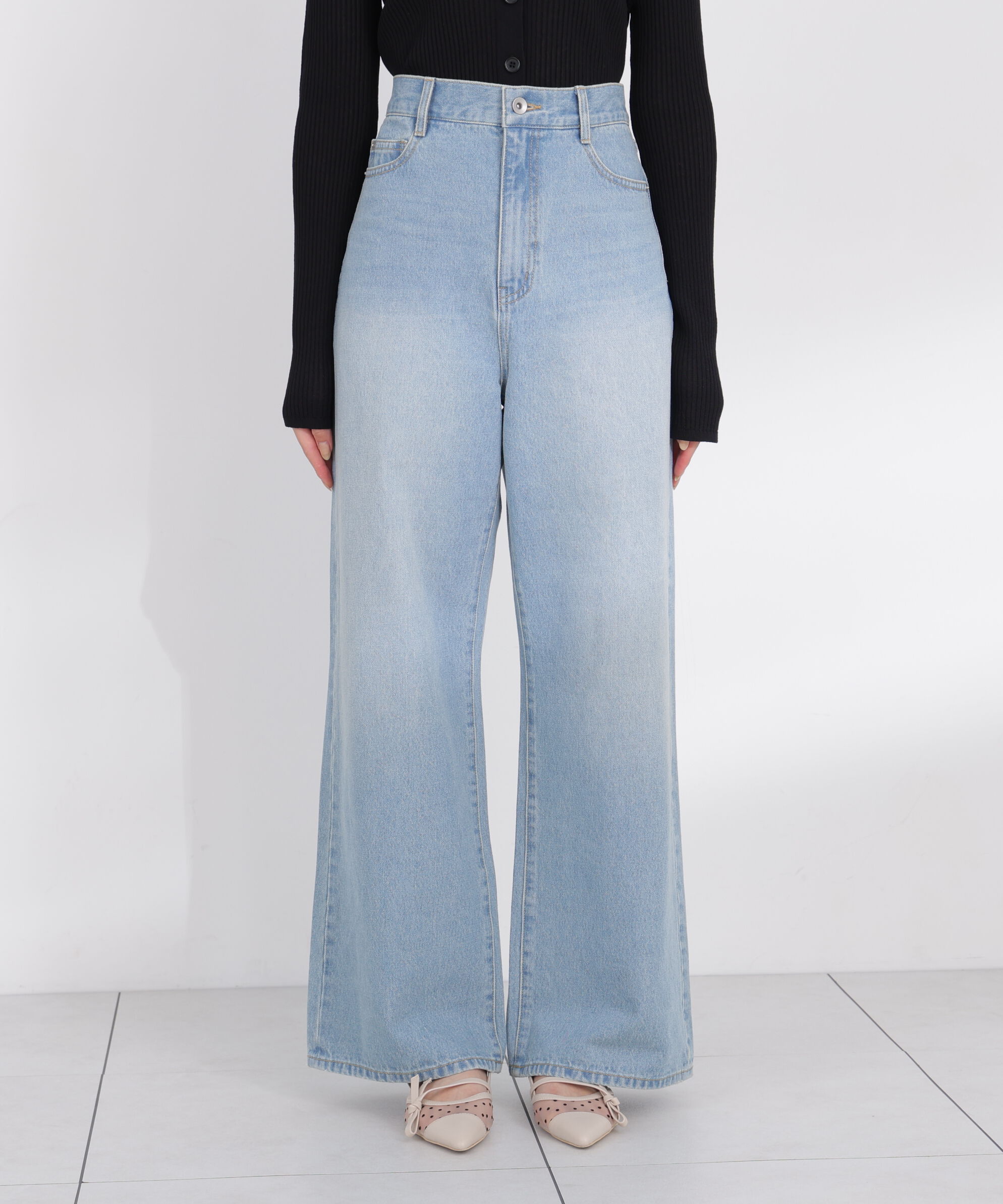 PROPORTION BODY DRESSING「＜a/mie＞レースハイウエストワイドデニムパンツ」|その他|
