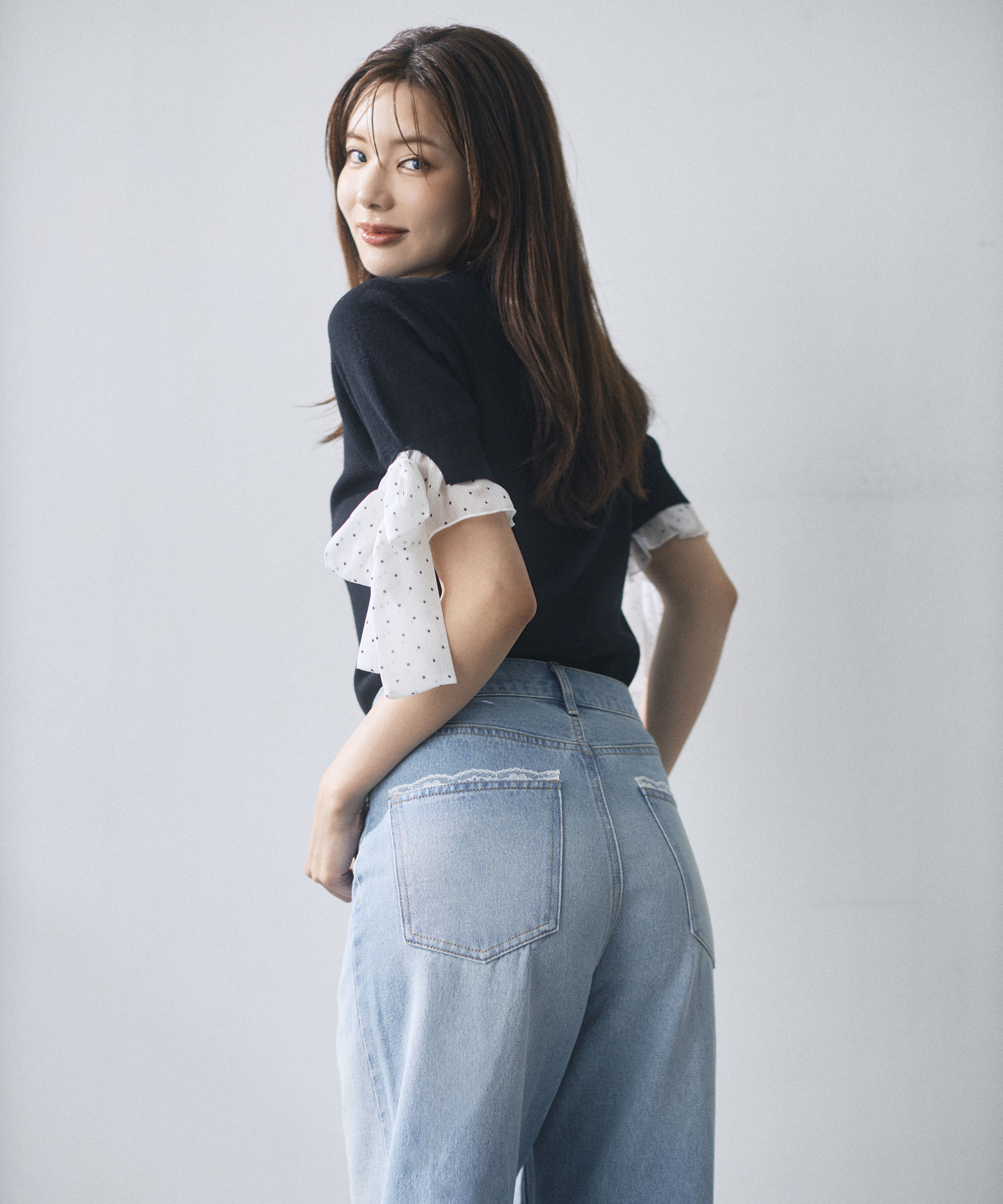 PROPORTION BODY DRESSING「＜a/mie＞レースハイウエストワイドデニムパンツ」|その他|