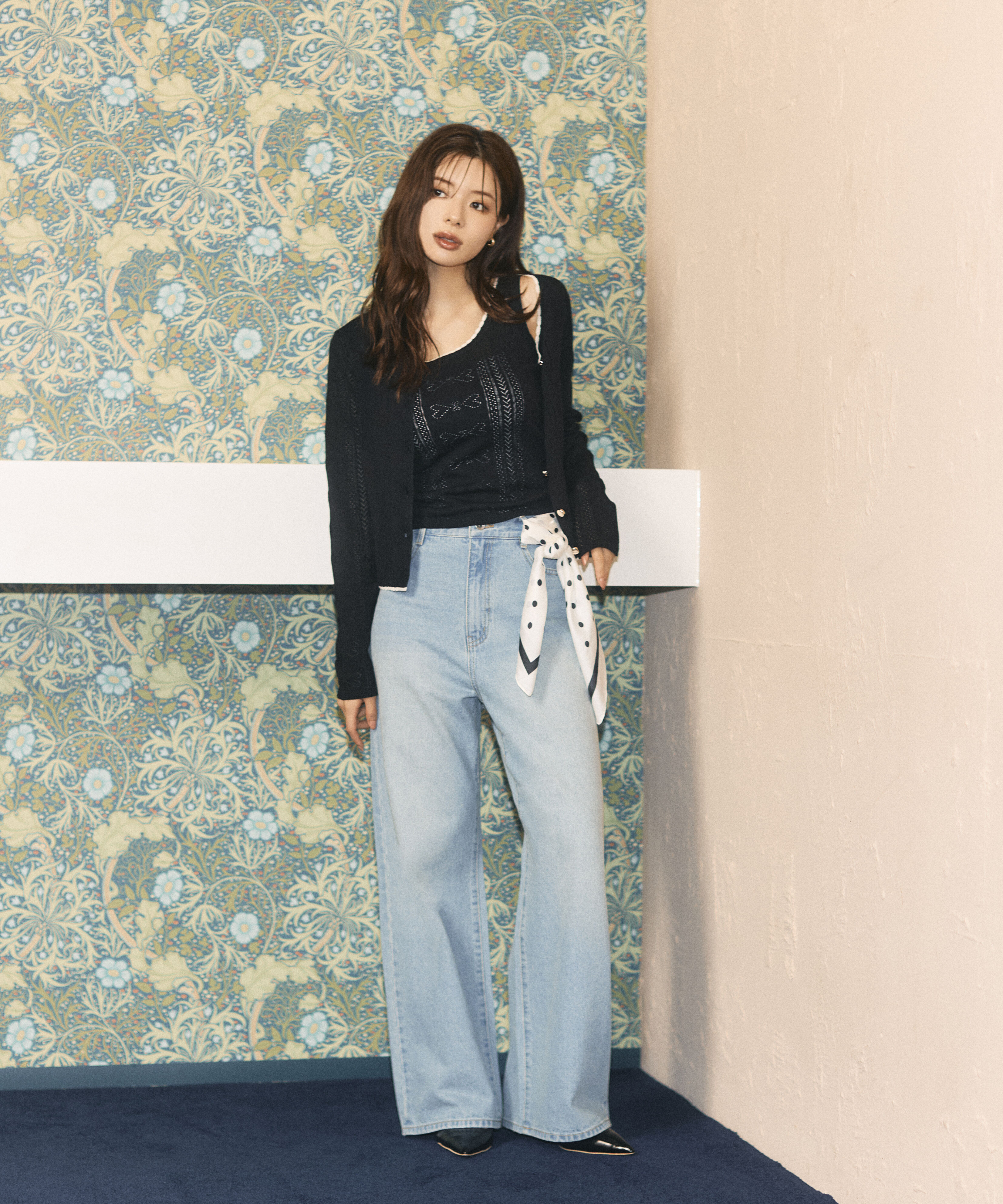 PROPORTION BODY DRESSING「＜a/mie＞レースハイウエストワイドデニムパンツ」|その他|