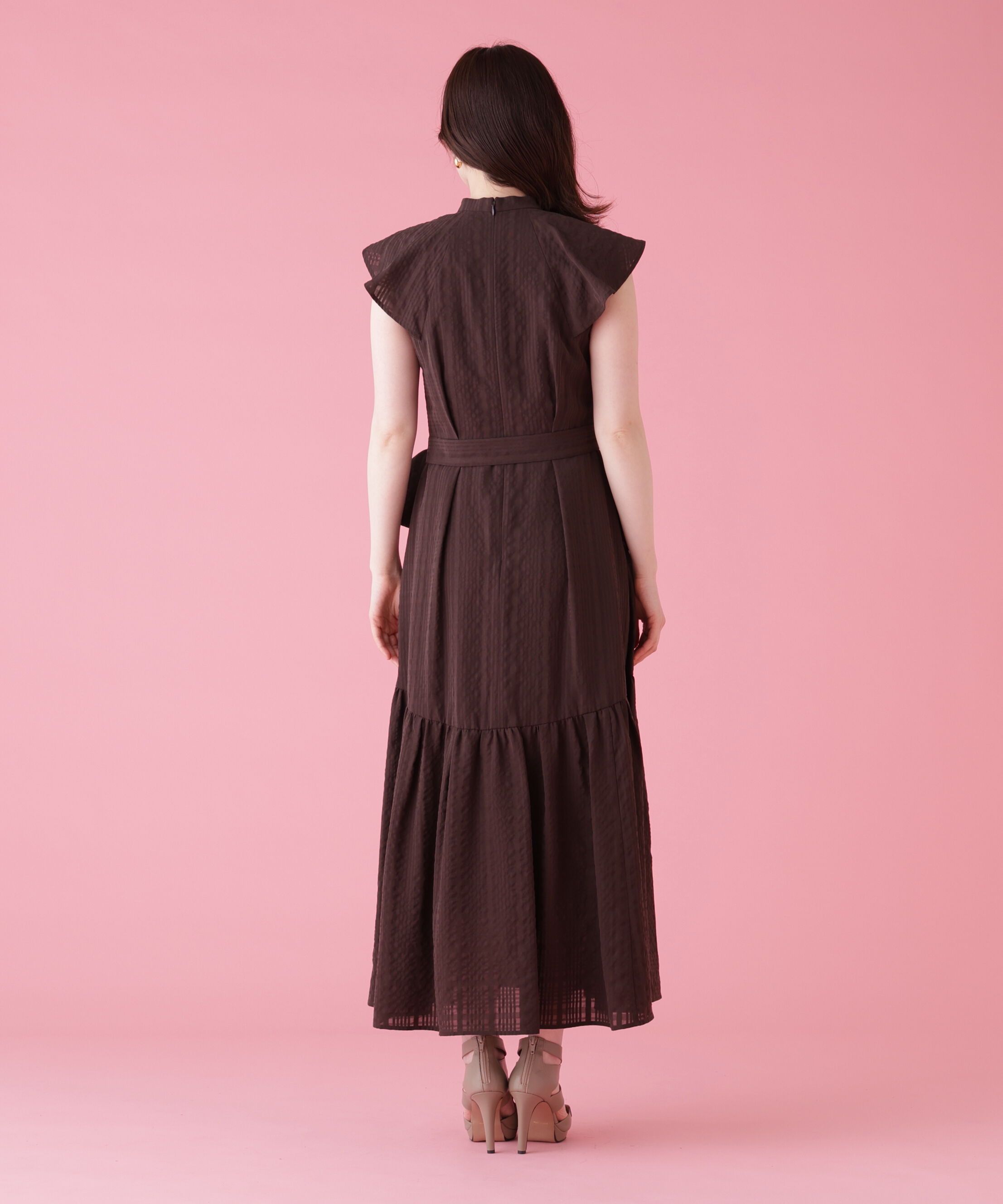  「［冨張愛コラボ］ラッフルネックワンピース」|ワンピース|