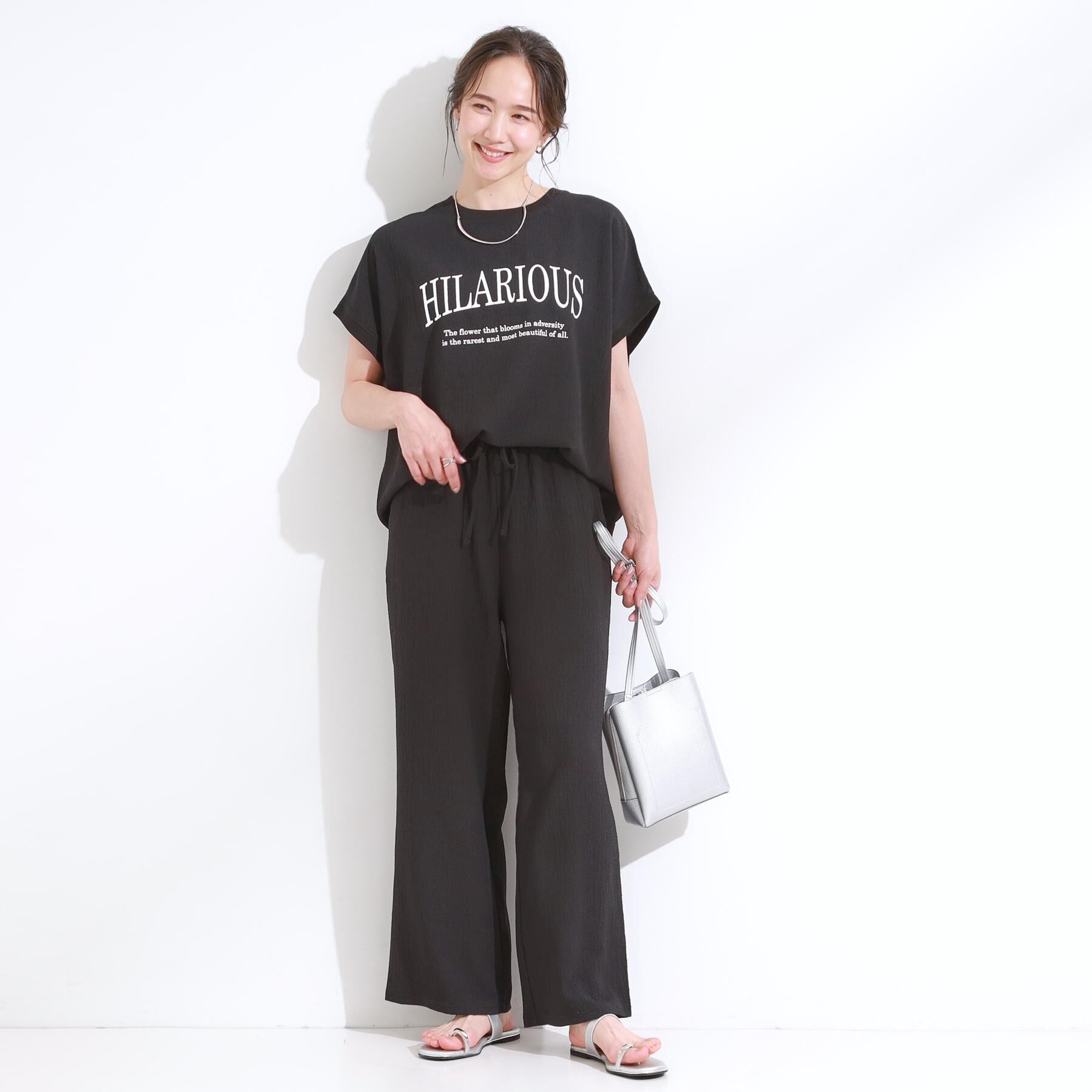 SHOO･LA･RUE「【S-LL/セットアップ可】リラックスカジュアルに ぽこぽこイージーパンツ」|その他|