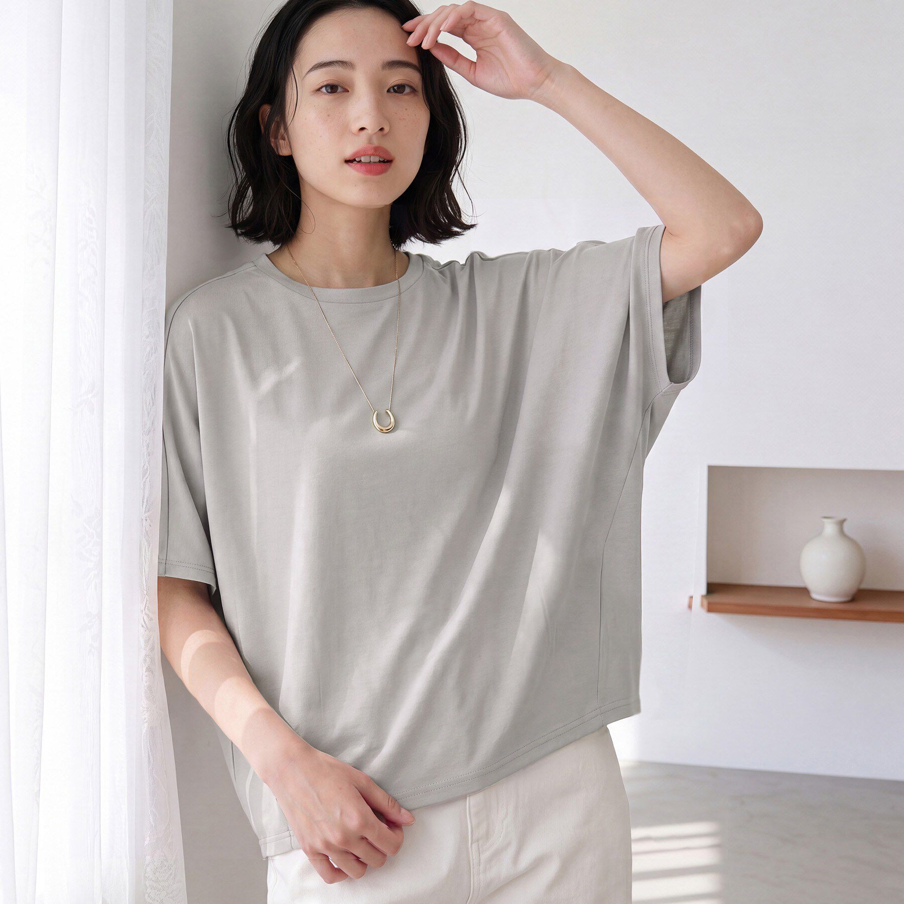 Dessin「【汗シミ防止/UVカット】ドルマンスリーブ プルオーバー」|Tシャツ・カットソー|