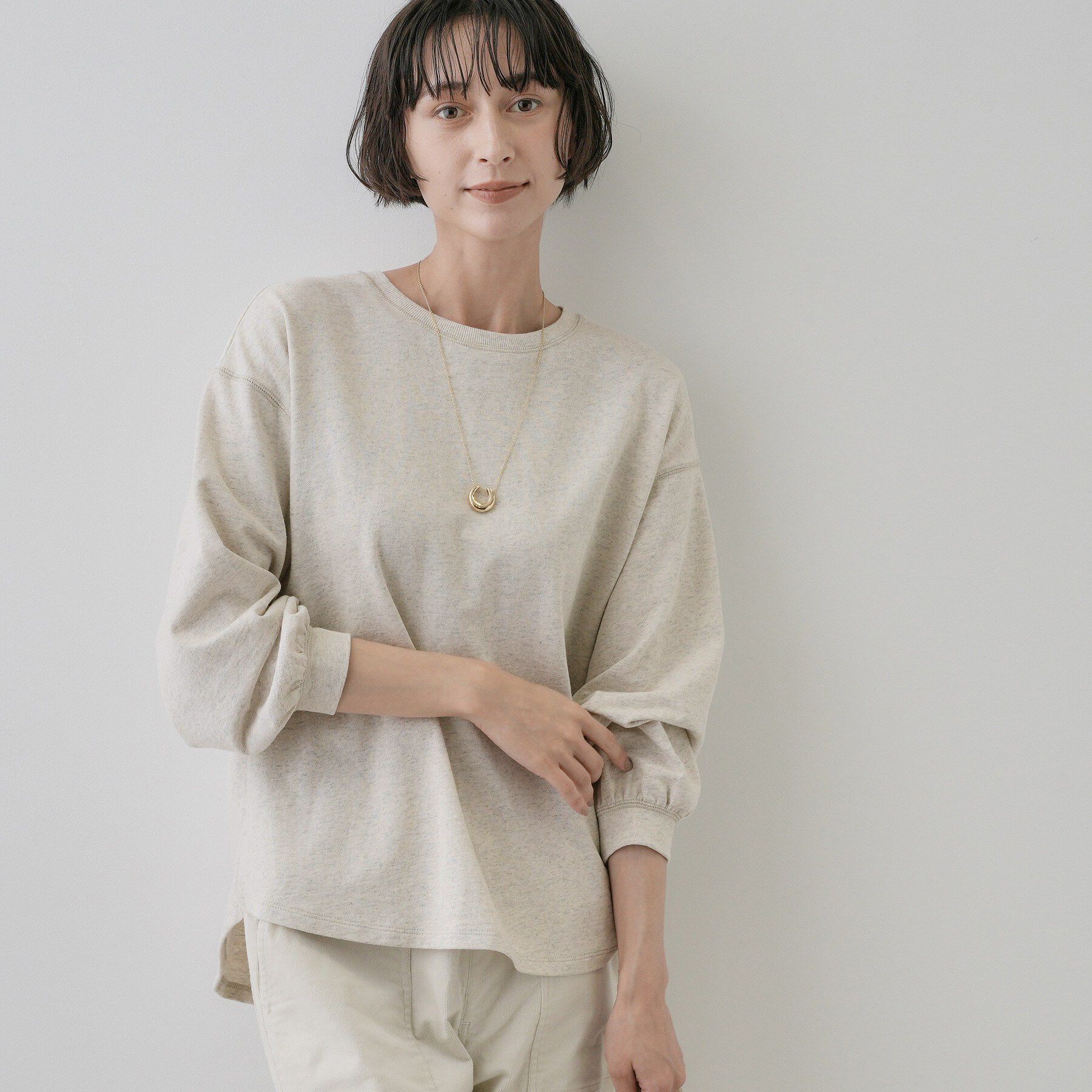 Dessin「バックヘンリーカットソー長袖」|Tシャツ・カットソー|