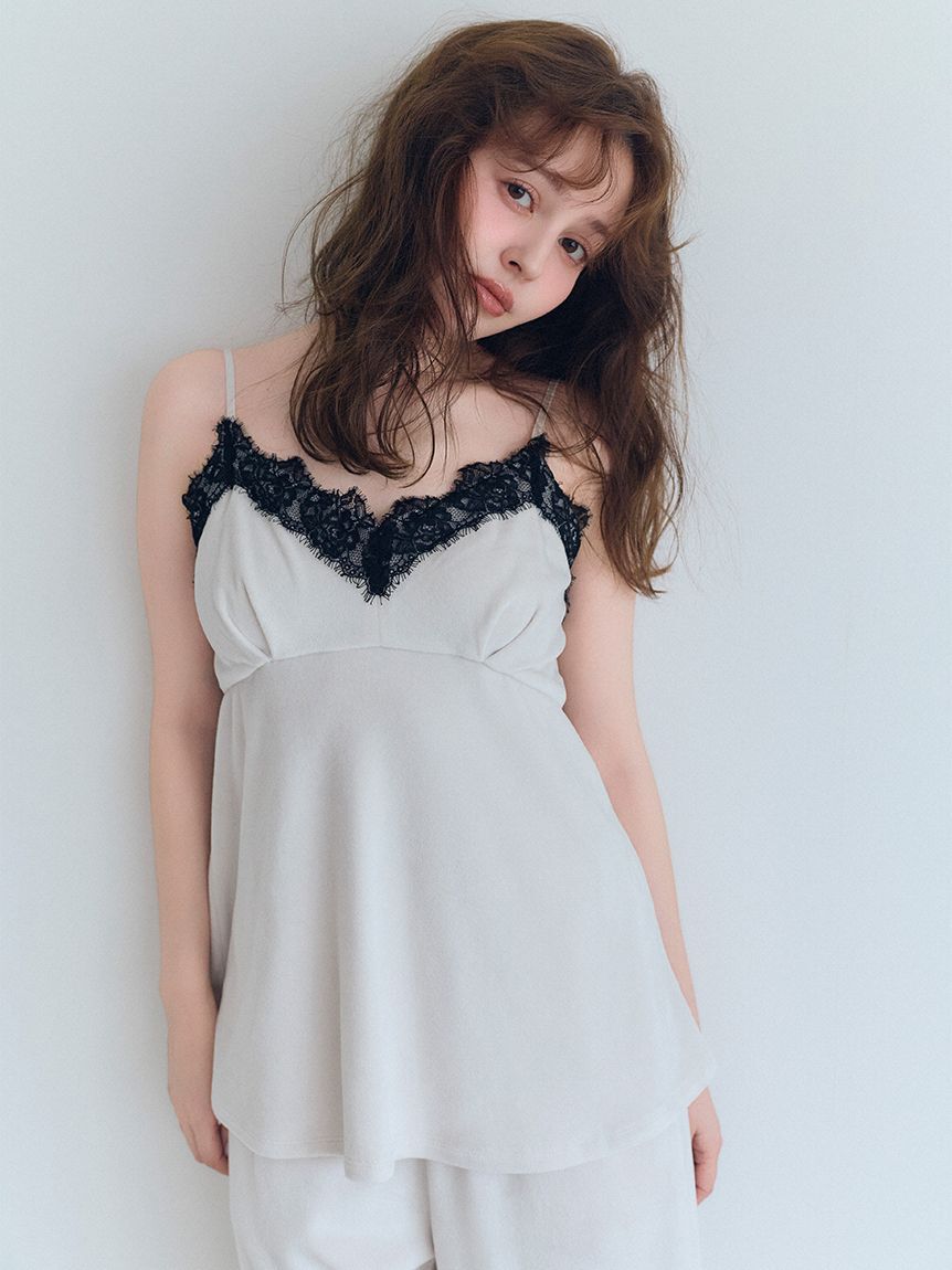SNIDEL HOME「【イフミック(R)】シルキーフリースカップインキャミソール」|ルームウェア|