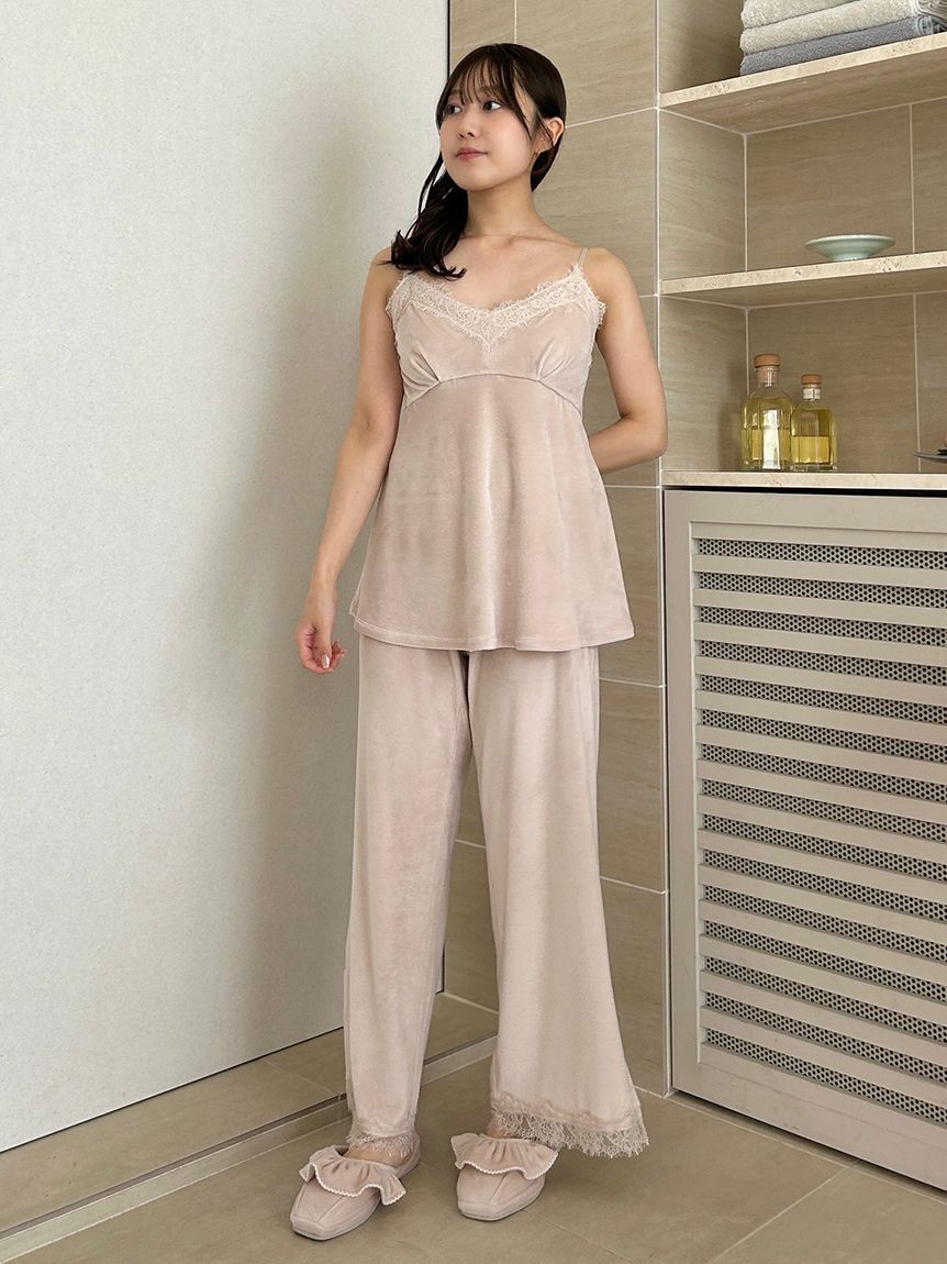 SNIDEL HOME「【イフミック(R)】シルキーフリースカップインキャミソール」|ルームウェア|