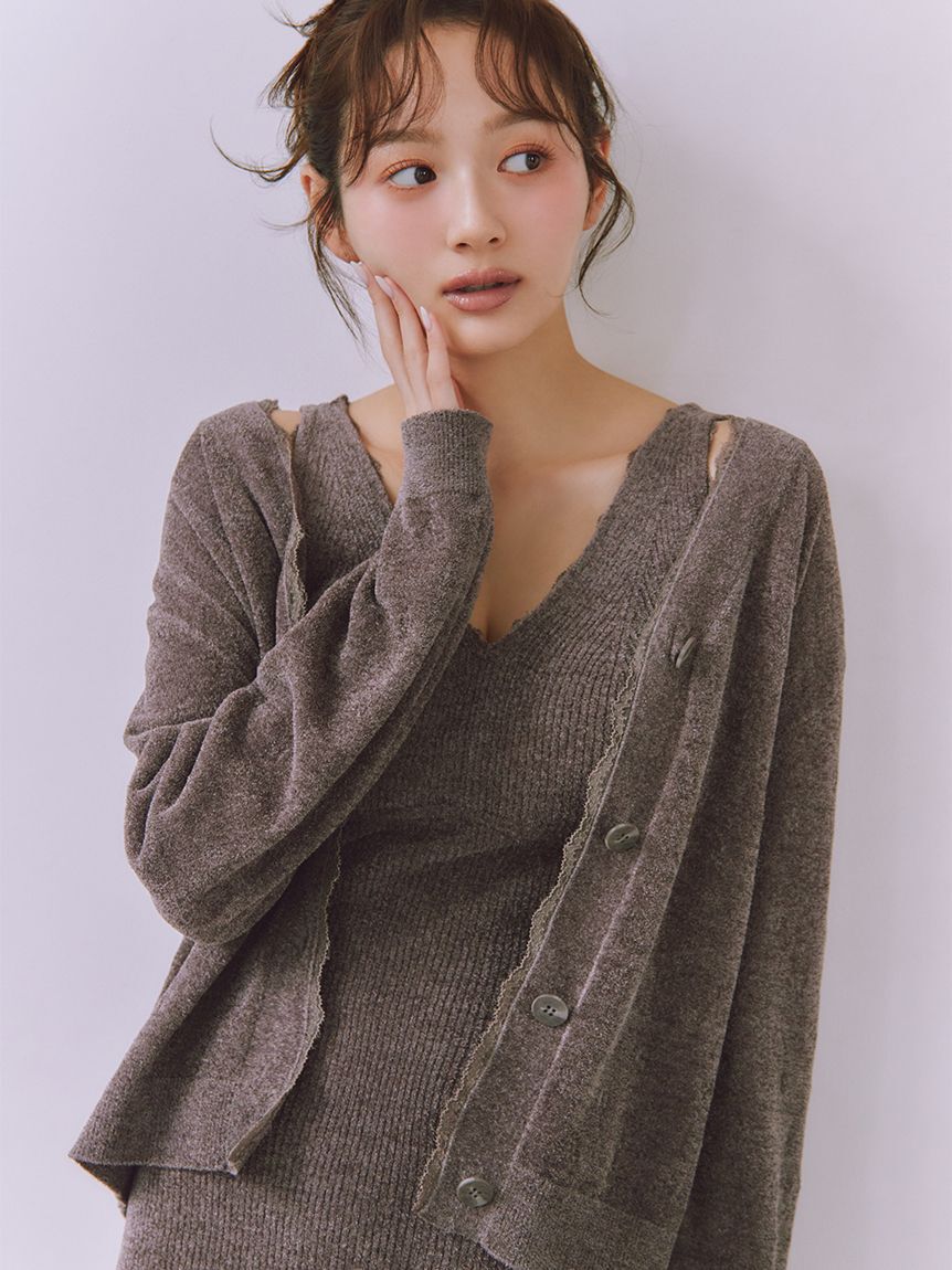 SNIDEL HOME「【イフミック(R)】ニットカーディガン」|ルームウェア|