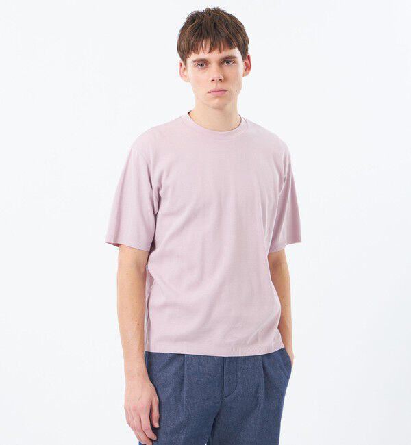 MACKINTOSH PHILOSOPHY「セーターマシンカノコ クルーネックTシャツ」|ニット・セーター|ワイン