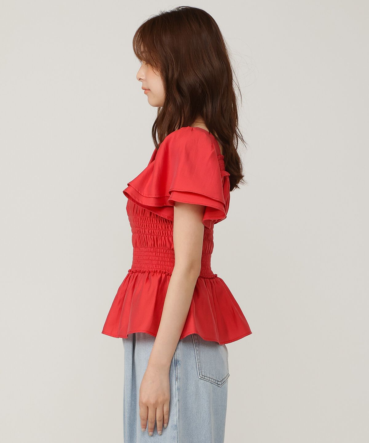 アンドクチュール「ウエストシャーリングブラウス」|シャツ・ブラウス|