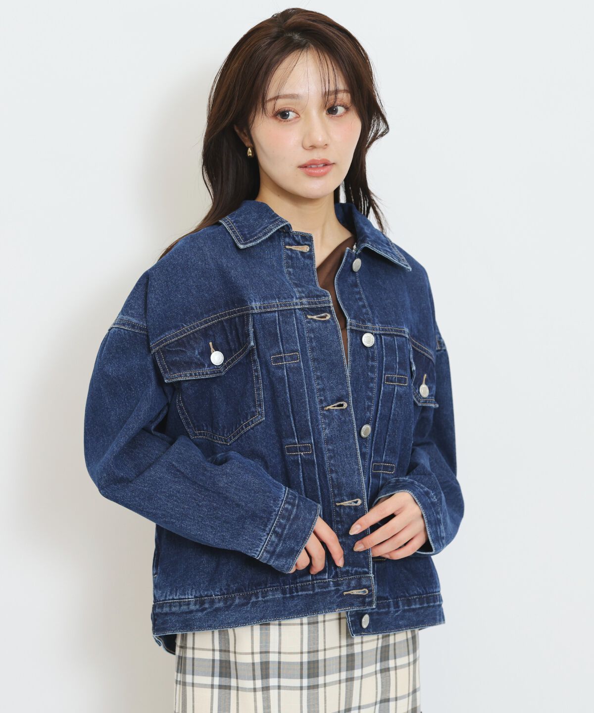 WILLSELECTION「ファーティペットオーバーサイズデニムジャケット」|デニムジャケット|