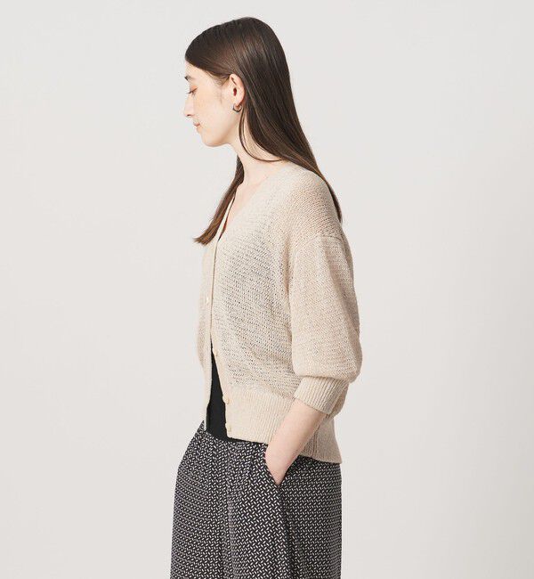 UNITED ARROWS「ペーパー ハーフスリーブ カーディガン」|カーディガン|