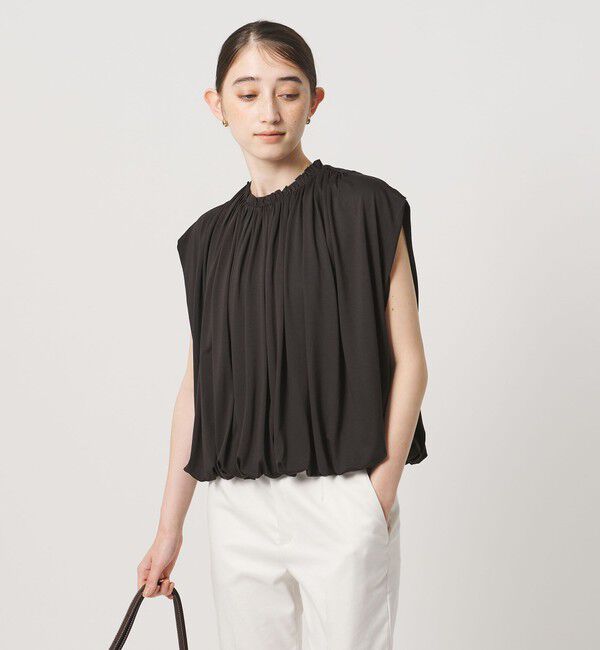 UNITED ARROWS「天竺 ギャザー バルーン カットソー」|Tシャツ・カットソー|DK.GRAY
