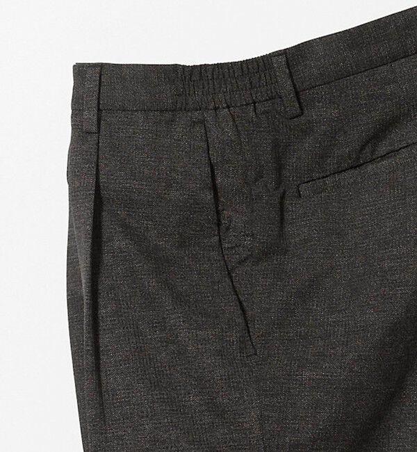 UNITED ARROWS「COOL DOTS プリント サイドシャーリング 1プリーツ パンツ ウォッシャブル ストレッチ」|スラックス|