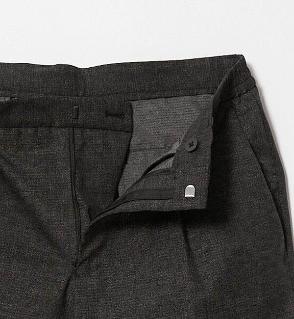 UNITED ARROWS「COOL DOTS プリント サイドシャーリング 1プリーツ パンツ ウォッシャブル ストレッチ」|スラックス|