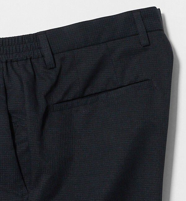UNITED ARROWS「COOL DOTS プリント サイドシャーリング 1プリーツ パンツ ウォッシャブル ストレッチ」|スラックス|