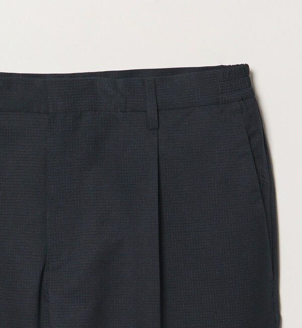 UNITED ARROWS「COOL DOTS プリント サイドシャーリング 1プリーツ パンツ ウォッシャブル ストレッチ」|スラックス|