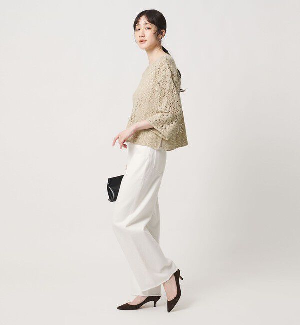 UNITED ARROWS「スパンコール エンブロイダリー プルオーバー ニット ‐ウォッシャブル‐」|ニット・セーター|