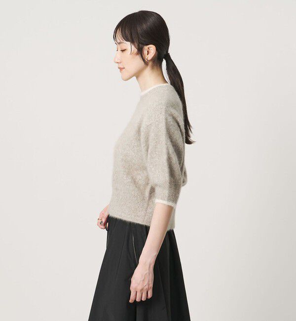 UNITED ARROWS「フォックスカシミヤ パフスリーブ スパンコール ニット」|ニット・セーター|