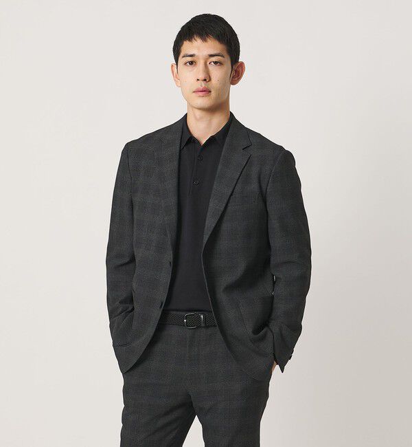 UNITED ARROWS「グレンプレイド シングル 2ボタン テーラードジャケット UA COZY ウォッシャブル 2WAYストレッチ」|テーラードジャケット|