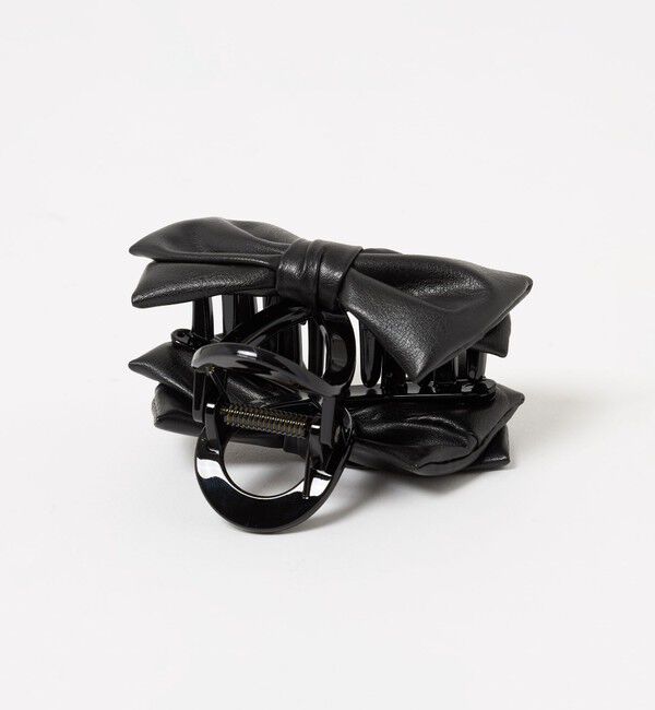 UNITED ARROWS「レザーライク リボン ヘアクリップ」|その他|