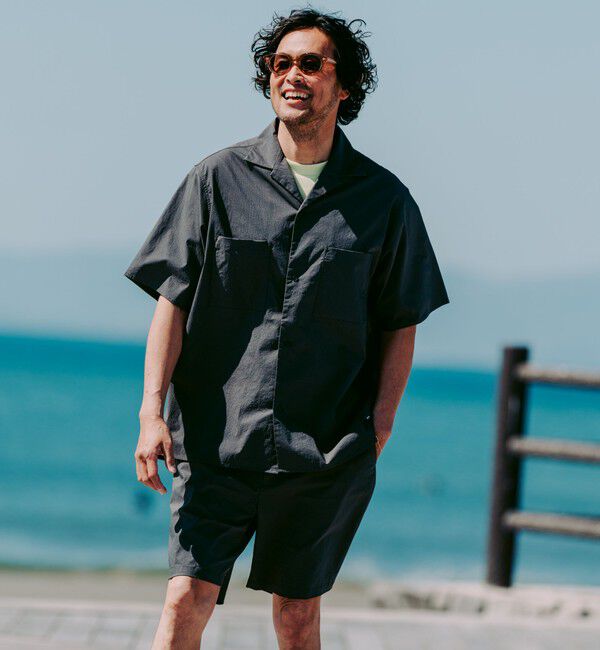 UNITED ARROWS green label relaxing「WONDER CLOTH オープンカラー 3ポケット 半袖シャツ -ストレッチ・接触冷感・吸水速乾-」|シャツ・ブラウス|