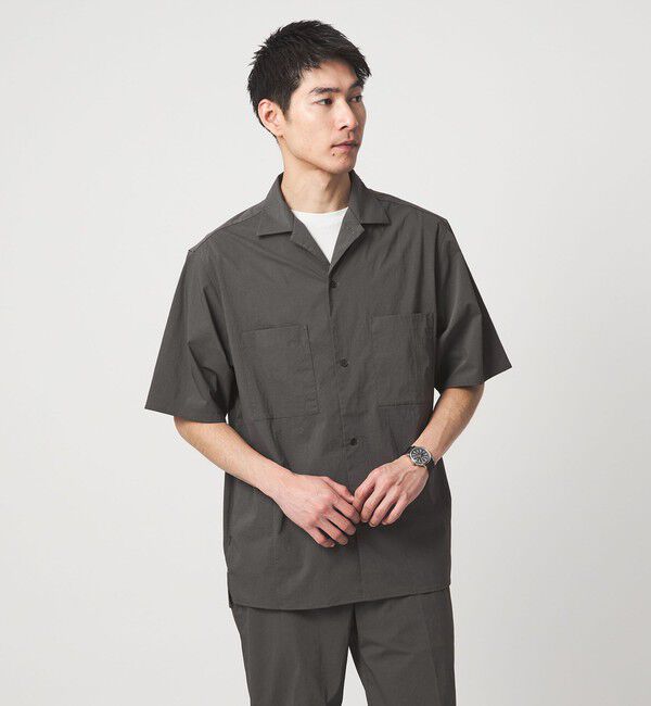 UNITED ARROWS green label relaxing「WONDER CLOTH オープンカラー 3ポケット 半袖シャツ -ストレッチ・接触冷感・吸水速乾-」|シャツ・ブラウス|