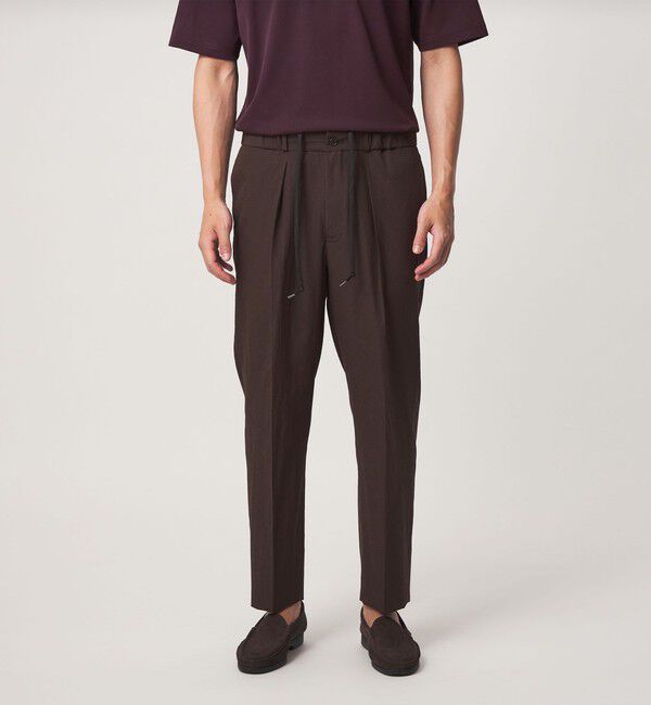 UNITED ARROWS green label relaxing「A+ air ポリエステル 空羽 リラックス イージー 1プリーツ スラックス セットパンツ -吸水速乾・通気性-」|スラックス|