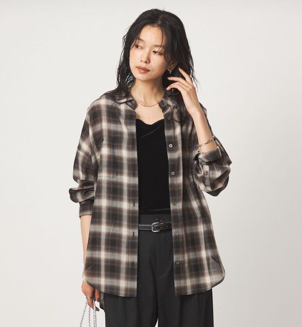 UNITED ARROWS green label relaxing「［size SHORTあり］シアー チェック シャツ」|シャツ・ブラウス|