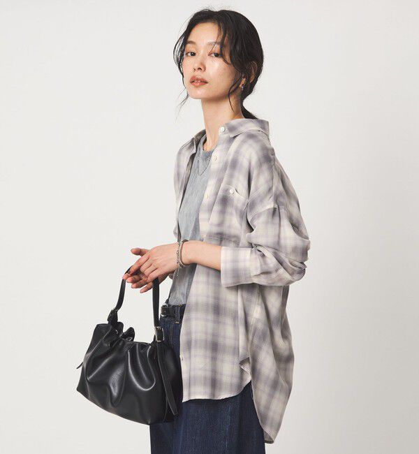 UNITED ARROWS green label relaxing「［size SHORTあり］シアー チェック シャツ」|シャツ・ブラウス|