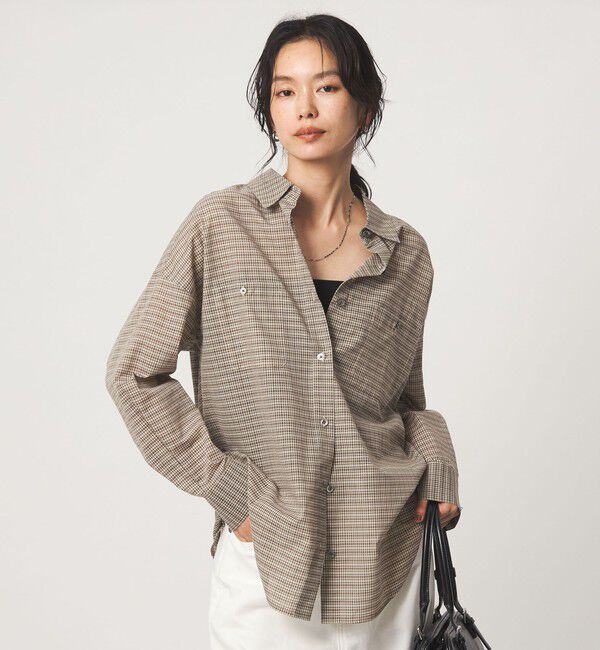 UNITED ARROWS green label relaxing「［size SHORTあり］シアー チェック シャツ」|シャツ・ブラウス|