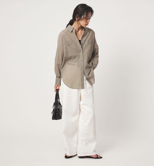 UNITED ARROWS green label relaxing「［size SHORTあり］シアー チェック シャツ」|シャツ・ブラウス|