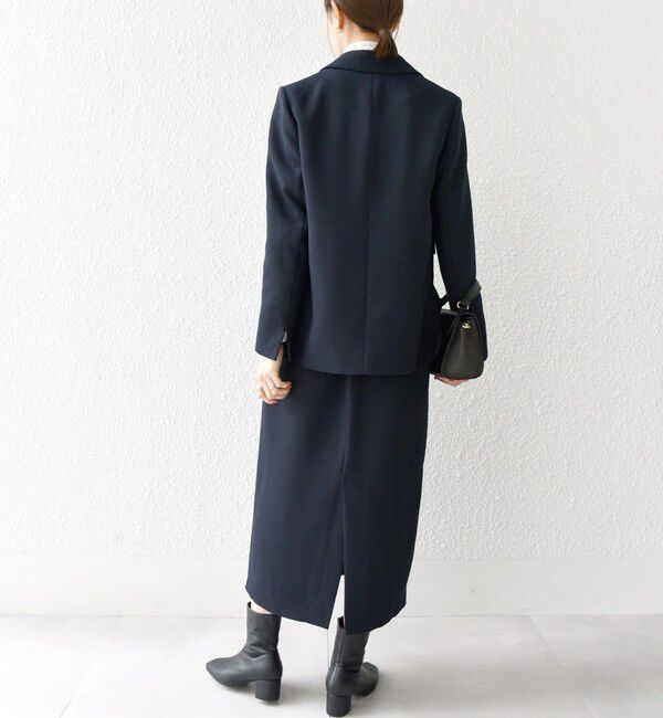 SHIPS any「SHIPS any:〈洗濯機可能〉ダブルクロス Iライン タック スカート［NAVY BLUE］」|スカート|