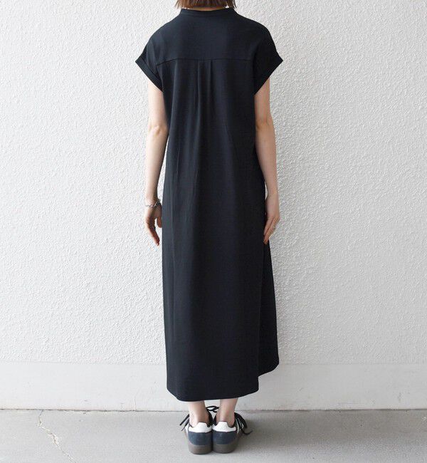 SHIPS any「SHIPS any:〈接触冷感/汗染み防止加工/洗濯機可能〉スキッパー Aライン ワンピース」|ワンピース|
