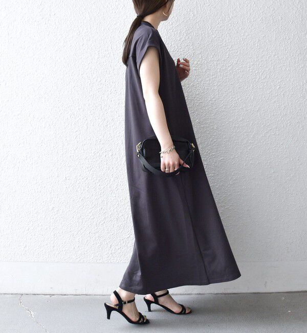 SHIPS any「SHIPS any:〈接触冷感/汗染み防止加工/洗濯機可能〉スキッパー Aライン ワンピース」|ワンピース|