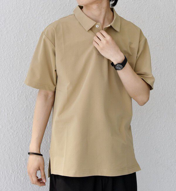 SHIPS any「【WEB限定】SHIPS any:〈吸水速乾/抗菌防臭/UVカット〉サーパスウェーブ 半袖 ポロシャツ◇」|ポロシャツ|