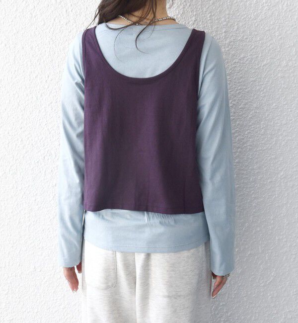 SHIPS any「SHIPS any:〈洗濯機可能〉レイヤード ロングスリーブ TEE &times; タンク セット」|Tシャツ・カットソー|