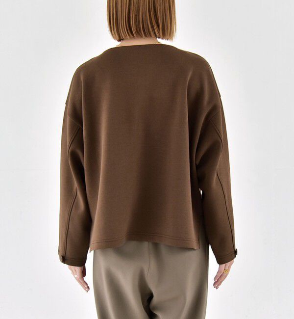 quaranciel「quaranciel:〈洗濯機可能〉ポンチ Vネック ルーズ プルオーバー」|スウェット・ジャージ|