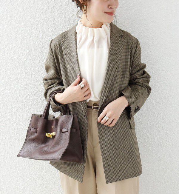 SHIPS for women「〈手洗い可能〉起毛 サテン ネック ギャザー ブラウス」|シャツ・ブラウス|