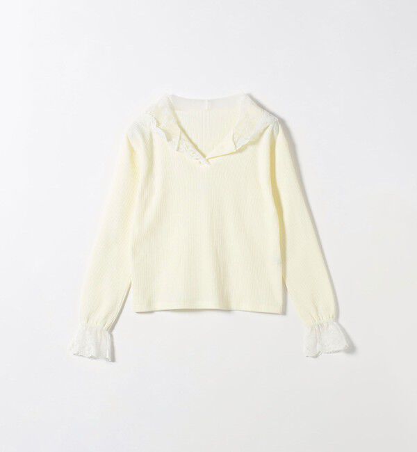 SHIPS any「《予約》SHIPS any:〈洗濯機可能〉ワッフル レース フーディー プルオーバー」|Tシャツ・カットソー|