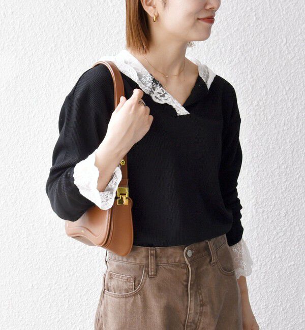 SHIPS any「《予約》SHIPS any:〈洗濯機可能〉ワッフル レース フーディー プルオーバー」|Tシャツ・カットソー|