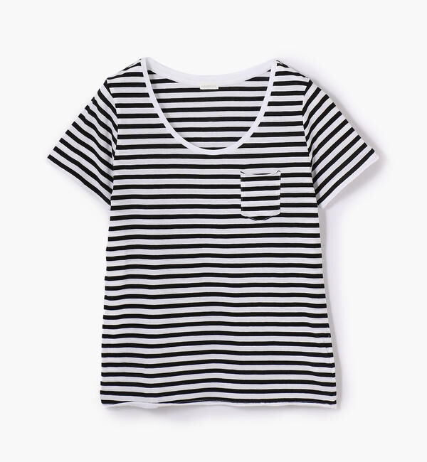 GALERIE VIE「コットン ラウンドネックプルオーバー」|Tシャツ・カットソー|16 ブラック系