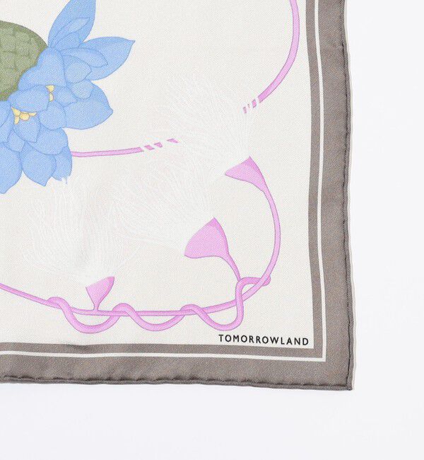 TOMORROWLAND GOODS「ATELIER TOMORROW FLOWER シルクスカーフ」|バンダナ・スカーフ|