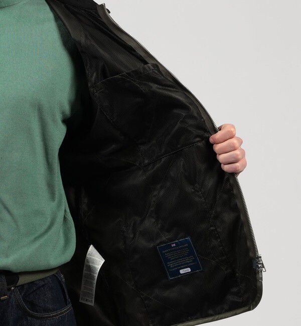 TOMORROWLAND MENS「【別注】LAVENHAM UNWADDED TEYNHAM ポリエステル ジップブルゾン」|ブルゾン・スタジャン|